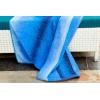 COTTON CRAFT Oversized Extra Wide XL Beach Blanket Towel for Two – 58×68-100% Cotton Velour – Big & Huge – Pool Picnic Bath Jacquard Thick Plush Super Soft Luxury – 450 GSM – Summer Trellis Pool Blue(Ombre – Blue Multi)