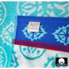 COTTON CRAFT Oversized Extra Wide XL Beach Blanket Towel for Two – 58×68-100% Cotton Velour – Big & Huge – Pool Picnic Bath Jacquard Thick Plush Super Soft Luxury – 450 GSM – Summer Trellis Pool Blue(Summer Trellis – Blue)