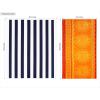 COTTON CRAFT Oversized Extra Wide XL Beach Blanket Towel for Two – 58×68-100% Cotton Velour – Big & Huge – Pool Picnic Bath Jacquard Thick Plush Super Soft Luxury – 450 GSM – Summer Trellis Pool Blue(Cabana Stripe – Navy)
