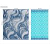 COTTON CRAFT Oversized Extra Wide XL Beach Blanket Towel for Two – 58×68-100% Cotton Velour – Big & Huge – Pool Picnic Bath Jacquard Thick Plush Super Soft Luxury – 450 GSM – Summer Trellis Pool Blue(Surf Blue)