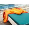 COTTON CRAFT Oversized XL Beach Towel 39 x 68-2 Pack – 100% Cotton Velour – Big & Huge – Pool Picnic Bath Towels – Jacquard Terry Thick Plush Super Soft Luxury – 450 GSM – Blue Tiles(Sunshine Orange Yellow)