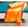 COTTON CRAFT Oversized XL Beach Towel 39 x 68-2 Pack – 100% Cotton Velour – Big & Huge – Pool Picnic Bath Towels – Jacquard Terry Thick Plush Super Soft Luxury – 450 GSM – Blue Tiles(Sunshine Orange Yellow)