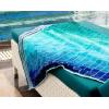 COTTON CRAFT Oversized XL Beach Towel 39 x 68-2 Pack – 100% Cotton Velour – Big & Huge – Pool Picnic Bath Towels – Jacquard Terry Thick Plush Super Soft Luxury – 450 GSM – Blue Tiles(Blue Tiles)