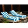 COTTON CRAFT Pool Lounge Chair Cover – 2 Pack – Chaise Beach Picnic Spa Towel – Cabana Stripe – Soft Premium Ringspun Terry Cotton – Oversized – 32 inch wide x 82 inch long with 7 inch Pocket – Orange(Aqua Blue)