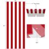 COTTON CRAFT Pool Lounge Chair Cover – 2 Pack – Chaise Beach Picnic Spa Towel – Cabana Stripe – Soft Premium Ringspun Terry Cotton – Oversized – 32 inch wide x 82 inch long with 7 inch Pocket – Orange(Red White)