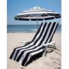 COTTON CRAFT Pool Lounge Chair Cover – 2 Pack – Chaise Beach Picnic Spa Towel – Cabana Stripe – Soft Premium Ringspun Terry Cotton – Oversized – 32 inch wide x 82 inch long with 7 inch Pocket – Orange(Black White)