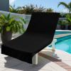 COTTON CRAFT Pool Lounge Chair Cover – 2 Pack 100% Cotton Soft Ringspun Terry Towel Chaise Patio Picnic Spa Sun Lounger Beach Lounge Chair Cover – Oversized 32 in W x 82 in L x 7 in Pocket – Navy Blue(Waffle – Black)