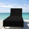 COTTON CRAFT Pool Lounge Chair Cover – 2 Pack 100% Cotton Soft Ringspun Terry Towel Chaise Patio Picnic Spa Sun Lounger Beach Lounge Chair Cover – Oversized 32 in W x 82 in L x 7 in Pocket – Navy Blue(Waffle – Black)