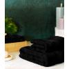 COTTON CRAFT Popcorn Towel Set – Luxurious 10 Piece Towel Set – 100% Cotton – Soft Absorbent 600 GSM Bathroom Towels – 2 Large Bath Towel 4 Hand Towel 4 Wash Cloth – Hotel Spa Shower Pool Dorm – Black(Black)