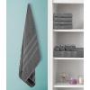 COTTON CRAFT Popcorn Towel Set – Luxurious 10 Piece Towel Set – 100% Cotton – Soft Absorbent 600 GSM Bathroom Towels – 2 Large Bath Towel 4 Hand Towel 4 Wash Cloth – Hotel Spa Shower Pool Dorm – Black(Charcoal)