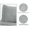 COTTON CRAFT Premium Sheet Set – King Size 400 Thread Count – Super Soft Cotton Deep Pocket – 4 Piece Set Includes Flat Sheet, Fitted Sheet and 2 Pillowcases – Grey(Platinum)
