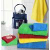 COTTON CRAFT Primary Colors Towel Set – Soft Absorbent 100% Cotton 6 Piece Towel Set – 2 Bath Towel, 2 Hand Towel, 2 Washcloth – Bright Colorful Dorm Kids Everyday Pool Shower Bathroom Towel – Blue