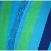 COTTON CRAFT Round Beach Towel Blanket – 100% Cotton Plush Jacquard Velour 5 Foot Pool Picnic Towel Yoga Meditation Mat – 60 Inch Circular Beach Blanket Throw with Fringe – Cabana Stripe Blue Green(Cabana Stripe Blue Green)