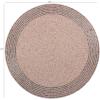 COTTON CRAFT Round Beaded Placemats – Set of 2 Glitz Handmade Charger Table Mats – Spring Easter Bunny Rabbit – Dining Table Brunch Lunch Dinner Celebration Party Table Décor – 13.5 inch – Pink Silver