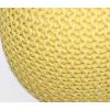 COTTON CRAFT Round Dori Pouf – Cotton Braid Cord Cable Knitted Ottoman – Foot Stool Footrest Floor Pouf Accent Furniture Bean Bag – Living Room Dorm Décor – 20.5 Dia x 13.5 High – Round Ivory Cream(Yellow – Round)
