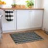 COTTON CRAFT Salsa Stripe Area Rug – Set of 2 Pure Cotton Woven Accent Rug Carpet – Washable Reversible Doorway Porch Bedroom Kitchen Living Room Laundry Throw Rug – 2′ x 3′ – Black Grey Multicolor