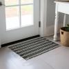 COTTON CRAFT Salsa Stripe Area Rug – Set of 2 Pure Cotton Woven Accent Rug Carpet – Washable Reversible Doorway Porch Bedroom Kitchen Living Room Laundry Throw Rug – 2′ x 3′ – Black Grey Multicolor