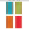 COTTON CRAFT Salsa Stripe Kitchen Towel – Set of 8 Pure Cotton Absorbent Waffle Weave Dish Towel Dish Cloth – Low Lint Reusable Drying Towels – Restaurant Bar Cleaning Kitchen Hand Towel -16×28 Multi(8 Pack – Multi)