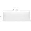 COTTON CRAFT Set of 2 Pillow Protectors – 220 Thread Count Pure Combed Cotton Sateen Weave Body Pillow Cover with Zipper – 21 x 54 inch – Grey – Pillow Not Included(White)