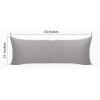 COTTON CRAFT Set of 2 Pillow Protectors – 220 Thread Count Pure Combed Cotton Sateen Weave Body Pillow Cover with Zipper – 21 x 54 inch – Grey – Pillow Not Included(Grey)