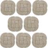 COTTON CRAFT Shore Nautical Rope Set of 8 Jute Coasters, 4.5 Inch, Natural