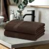 COTTON CRAFT Simplicity Bath Towel Set – 7 Pack Lightweight Absorbent Soft 100% Cotton Bath Towel – Everyday Quick Dry Luxury Hotel Spa Gym Shower Beach Pool Camp Travel Dorm Towel – 27×52 – Chocolate(Chocolate)