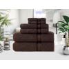 COTTON CRAFT Ultra Soft 6 Piece Towel Set – 2 Oversized Large Bath Towels,2 Hand Towels,2 Washcloths – Absorbent Quick Dry Everyday Luxury Hotel Bathroom Spa Gym Shower Pool Travel -100% Cotton- Black(Chocolate)