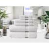 COTTON CRAFT Ultra Soft 6 Piece Towel Set – 2 Oversized Large Bath Towels,2 Hand Towels,2 Washcloths – Absorbent Quick Dry Everyday Luxury Hotel Bathroom Spa Gym Shower Pool Travel -100% Cotton- Black(White)
