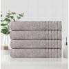 COTTON CRAFT Ultra Soft Washcloths – 12 Pack 100% Cotton Facecloths – Baby Wash Cloth Set – Absorbent Quick Dry Everyday Luxury Bathroom Kitchen Spa Gym Pool Dorm – Plush 580 GSM – 12×12 – Light Blue(Light Grey)