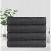COTTON CRAFT Ultra Soft Washcloths – 12 Pack 100% Cotton Facecloths – Baby Wash Cloth Set – Absorbent Quick Dry Everyday Luxury Bathroom Kitchen Spa Gym Pool Dorm – Plush 580 GSM – 12×12 – Light Blue(Charcoal Grey)