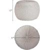 COTTON CRAFT Velvet Pouf Ottoman Footrest Bean Bag – Pleated Comfortable Round Pouf – Prefilled Stuffed Boho Modern Moroccan Plush Home Accent Seating – Nursery Bedroom Dorm – 17×17 inches – Ivory(Ivory)