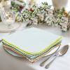 COTTON CRAFT White Dinner Napkins – Set of 12 Classic Pure Cotton Soft Cloth Napkins – Durable Washable Everyday Lunch Brunch Table Restaurant Wedding Party Gift Reusable Napkin – 17 x 17 inches(White Multi)