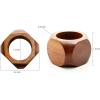 COTTON CRAFT Wood Napkin Rings – Set of 12 Handmade Chunky Octagon Dining Table Napkin Holder – Everyday Harvest Fall Thanksgiving Holiday Christmas Celebration Festive Party Gift Décor -Dark Natural