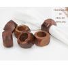 COTTON CRAFT Wood Napkin Rings – Set of 12 Handmade Chunky Octagon Dining Table Napkin Holder – Everyday Harvest Fall Thanksgiving Holiday Christmas Celebration Festive Party Gift Décor -Dark Natural