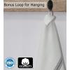 Cotton Craft – Scandia Stripe 12 Pack – Pure Cotton – Professional Commercial Restaurant Grade Kitchen Dish Tea Towel Cloth Napkins – Low Lint Sturdy Weave – Reusable – 16×28-30 Ounces – Charcoal(Charcoal Stripe)