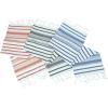 Cotton Craft – Scandia Stripe 12 Pack – Pure Cotton – Professional Commercial Restaurant Grade Kitchen Dish Tea Towel Cloth Napkins – Low Lint Sturdy Weave – Reusable – 16×28-30 Ounces – Charcoal(Fouta – Multi)