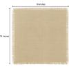 Cotton Craft Napkins, 12 Pack Oversized Dinner Napkins 20×20 Tomato, 100% Cotton, Tailored with Mitered corners and a generous hem, Napkins are 38% larger than standard size napkins(Beige – Fringe)
