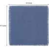 Cotton Craft Napkins, 12 Pack Oversized Dinner Napkins 20×20 Tomato, 100% Cotton, Tailored with Mitered corners and a generous hem, Napkins are 38% larger than standard size napkins(Blue – Fringe)