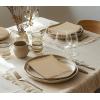 Cotton Craft Napkins, 12 Pack Oversized Dinner Napkins 20×20 Tomato, 100% Cotton, Tailored with Mitered corners and a generous hem, Napkins are 38% larger than standard size napkins(Beige – Fringe)