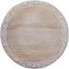 Cotton Craft Solid Wood Accent End Table – Hand Carved Vintage Boho Folding Side Table – Small Spaces Entryway Farmhouse Living Room Bedside – No Tools Assembly -18×18 Round – Jaipur Antique Brown(White Wash Round)