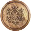 Cotton Craft Solid Wood Accent End Table – Hand Carved Vintage Boho Folding Side Table – Small Spaces Entryway Farmhouse Living Room Bedside – No Tools Assembly -18×18 Round – Jaipur Antique Brown(Natural)