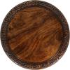 Cotton Craft Solid Wood Accent End Table – Hand Carved Vintage Boho Folding Side Table – Small Spaces Entryway Farmhouse Living Room Bedside – No Tools Assembly -18×18 Round – Jaipur Antique Brown(Antique Brown)