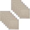 Genuine Linen Napkins – Set of 12 Cloth Napkins with Hemstitch Detail – Hand Crafted Pure Luxury Linen Reusable Lunch Dinner Napkin – Fall Summer Holiday Table – Large 18×18 Natural – COTTON CRAFT(Natural)