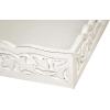Hand Carved Wooden Serving Tray – Decorative Breakfast Tray with Handles – Rustic Wooden Food Tray with Intricate Detail – Unique Furnishing Accent – Distressed White Finish – 17x13x2.5 – COTTON CRAFT