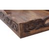 Hand Carved Wooden Serving Tray – Decorative Breakfast Tray with Handles – Rustic Wooden Food Tray with Intricate Detail – Unique Furnishing Accent – Natural Finish – 17 x 13 x 2.5 Inch – COTTON CRAFT(Natural)