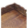 Hand Carved Wooden Serving Tray – Decorative Breakfast Tray with Handles – Rustic Wooden Food Tray with Intricate Detail – Unique Furnishing Accent – Natural Finish – 17 x 13 x 2.5 Inch – COTTON CRAFT(Natural)