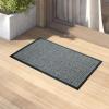 IRONGATE Front Doormat – 2 Pack Indoor Outdoor Welcome Mat – Low Profile Front Door Mat – Durable Rubber Backed Non Slip Floor Mat – High Traffic Area Entryway Mat – Easy Clean – 18 x 30 – Black Grey