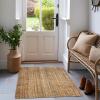 IRONGATE Jute Handspun Area Rug – Premium Jute Handwoven Reversible Chunky Textured Tan Beige Neutral Throw Accent Rug Carpet – Rustic Farmhouse Living Room Bedroom Den Study Décor -24″ x 36″ Natural(Natural)