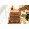 IRONGATE Stair Treads – 6 Pack Staircase Step Treads – Rubber Indoor Outdoor Non Slip Floor Mats – Rugged Sturdy Heavy Duty Skid Resistant Floor Tile Pool Garage Drainage Non Slip Stair Tread – 10×30(6 Pack)