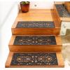 IRONGATE Stair Treads – 6 Pack Staircase Step Treads – Rubber Indoor Outdoor Non Slip Floor Mats – Rugged Sturdy Heavy Duty Skid Resistant Floor Tile Pool Garage Drainage Non Slip Stair Tread – 10×30(4 Pack)